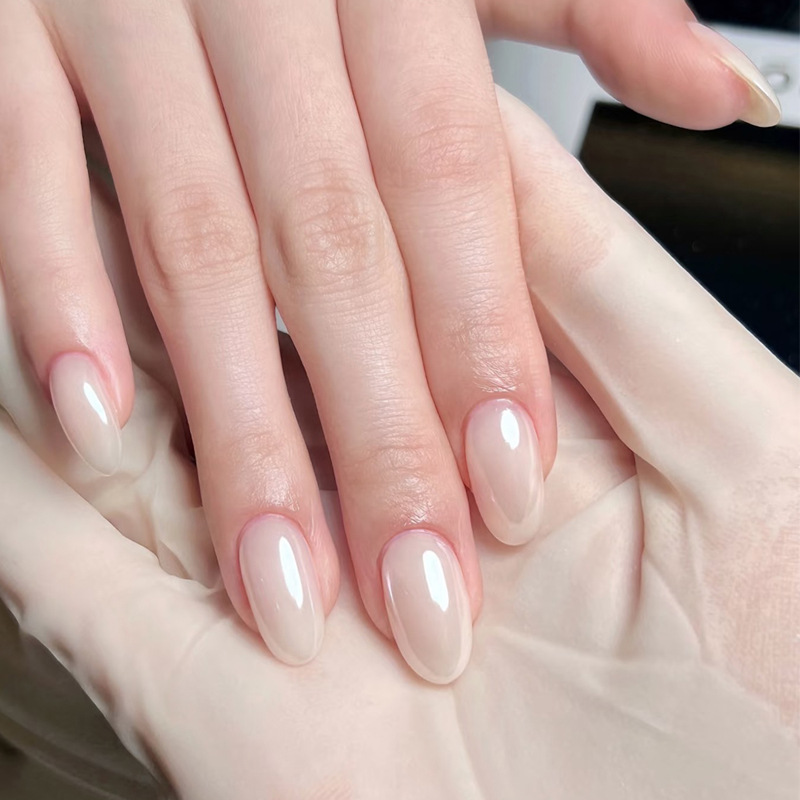 Nail Art Fake Nails - 24 قطعة من الأظافر الاصطناعية البسيطة