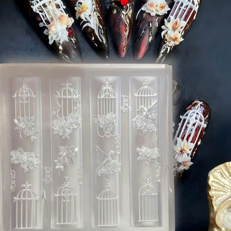Nail Art Gothic - حامل شموع على شكل فراشة، جرس