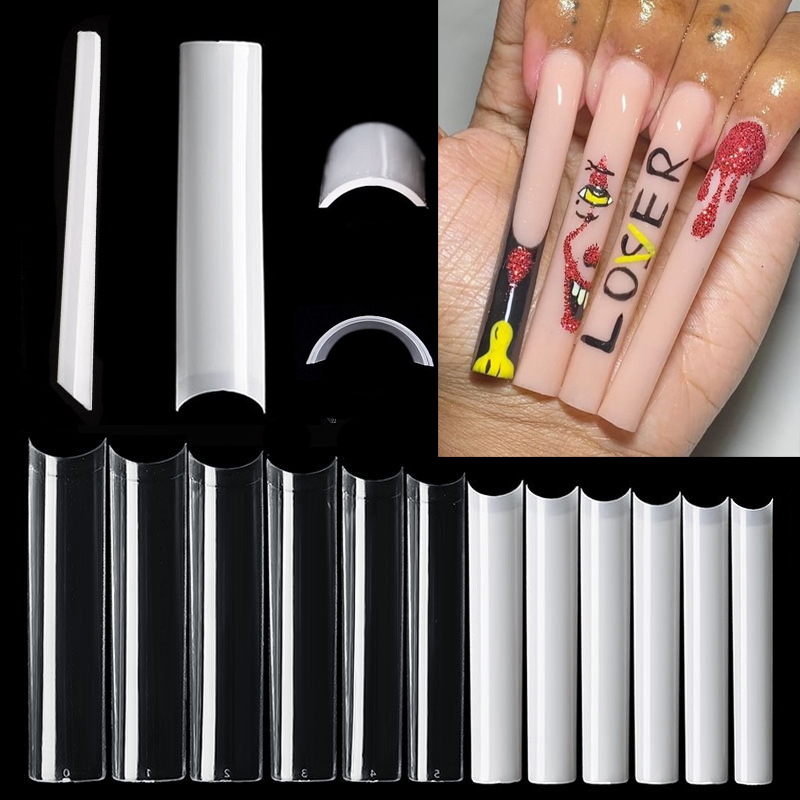 Nail Art Xl - 500 قطعة مربع طويل لا C