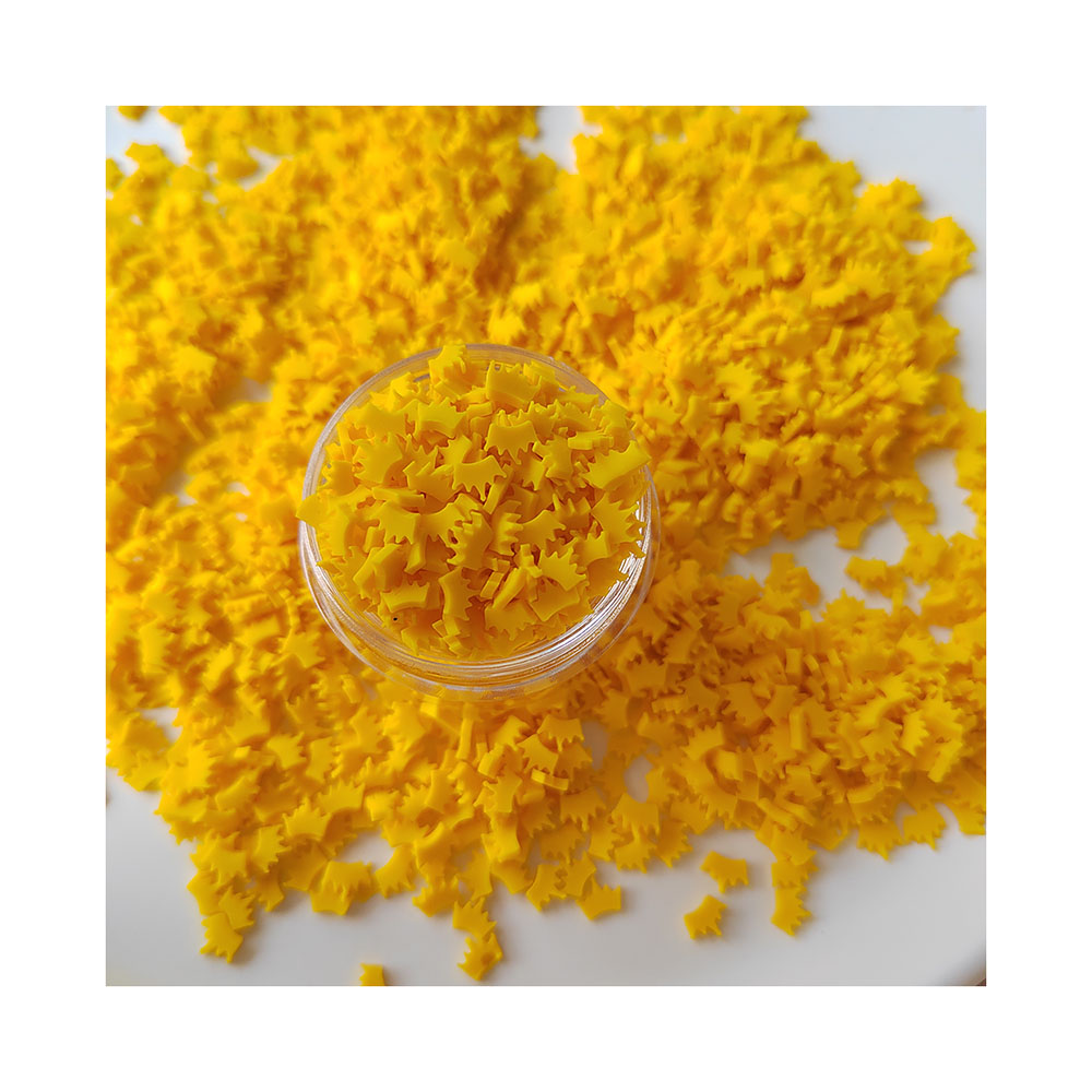 Nail Art Yellow - الأصفر تاج شرائح بوليمر الساخن الطين