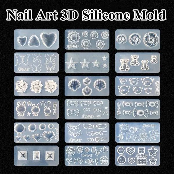 Nail Art Xl - قالب أكريليك ثلاثي الأبعاد M155-239 لتزيين