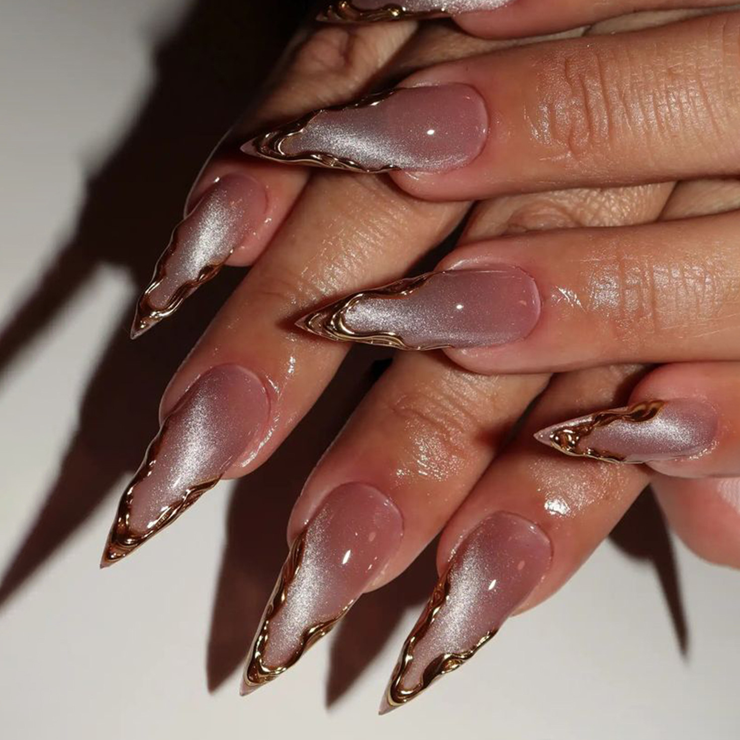 Nail Art Cat Eye Simple - أظافر صناعية لاصقة بتصميم عين القط