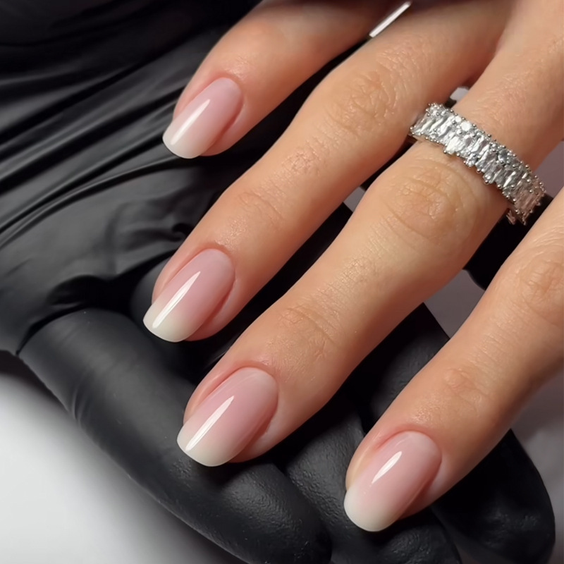 Nail Art Fake Nails - 24 قطعة بسيطة الباليه بريق انفصال