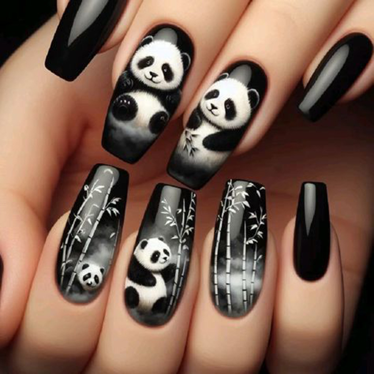 24 قطعة/المجموعة/مجموعة أظافر  - مراجعة Nail Art Fake Nails وسعره