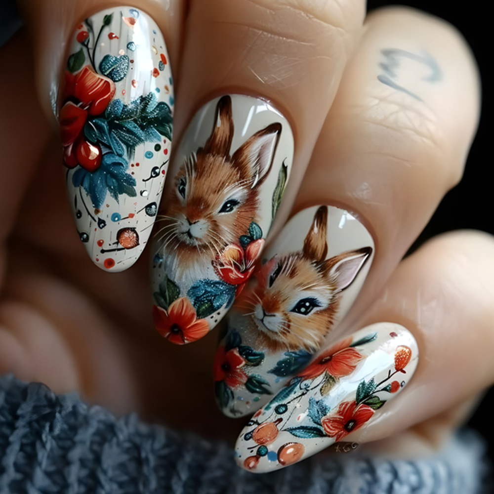 24 قطعة/المجموعة/مجموعة أظافر  - مراجعة Nail Art Fake Nails وسعره