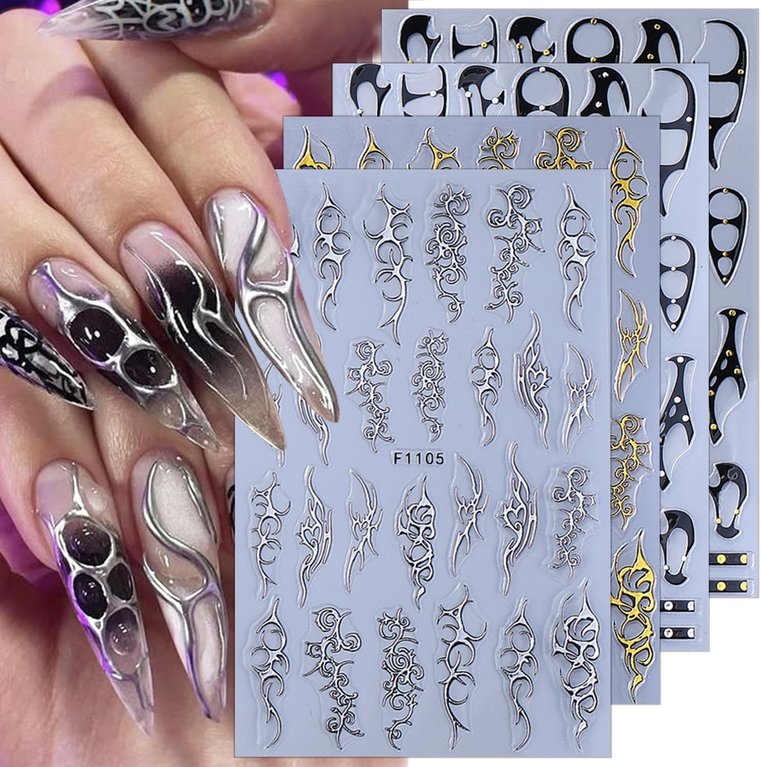 القوطية مسمار الفن الشرير حزام - مراجعة Nail Art Gothic وسعره