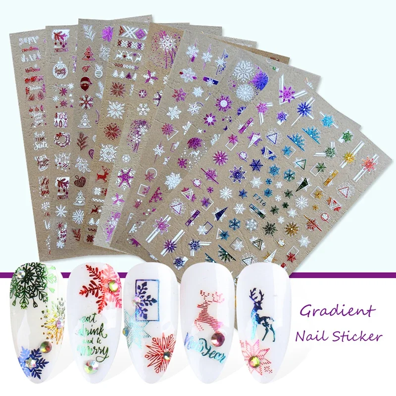 عيد الميلاد الأظافر ملصقات الش - مراجعة Nail Art Xmas Design وسعره
