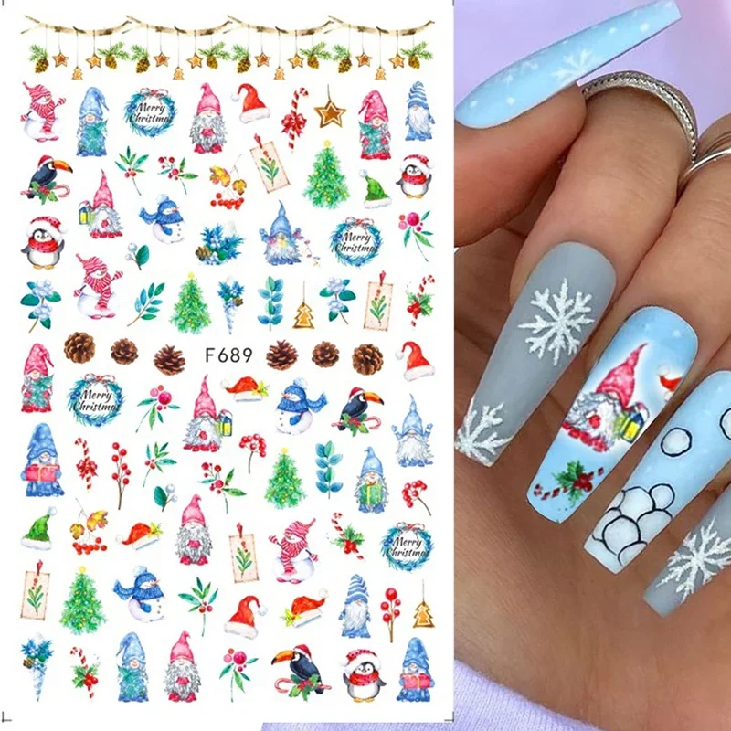 عيد الميلاد الأظافر ملصقات الش - مراجعة Nail Art Xmas Design وسعره