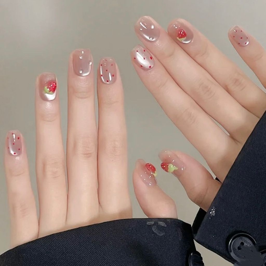 10 قطعة قصيرة مربع القط العين  - مراجعة Nail Art Fake Nails وسعره
