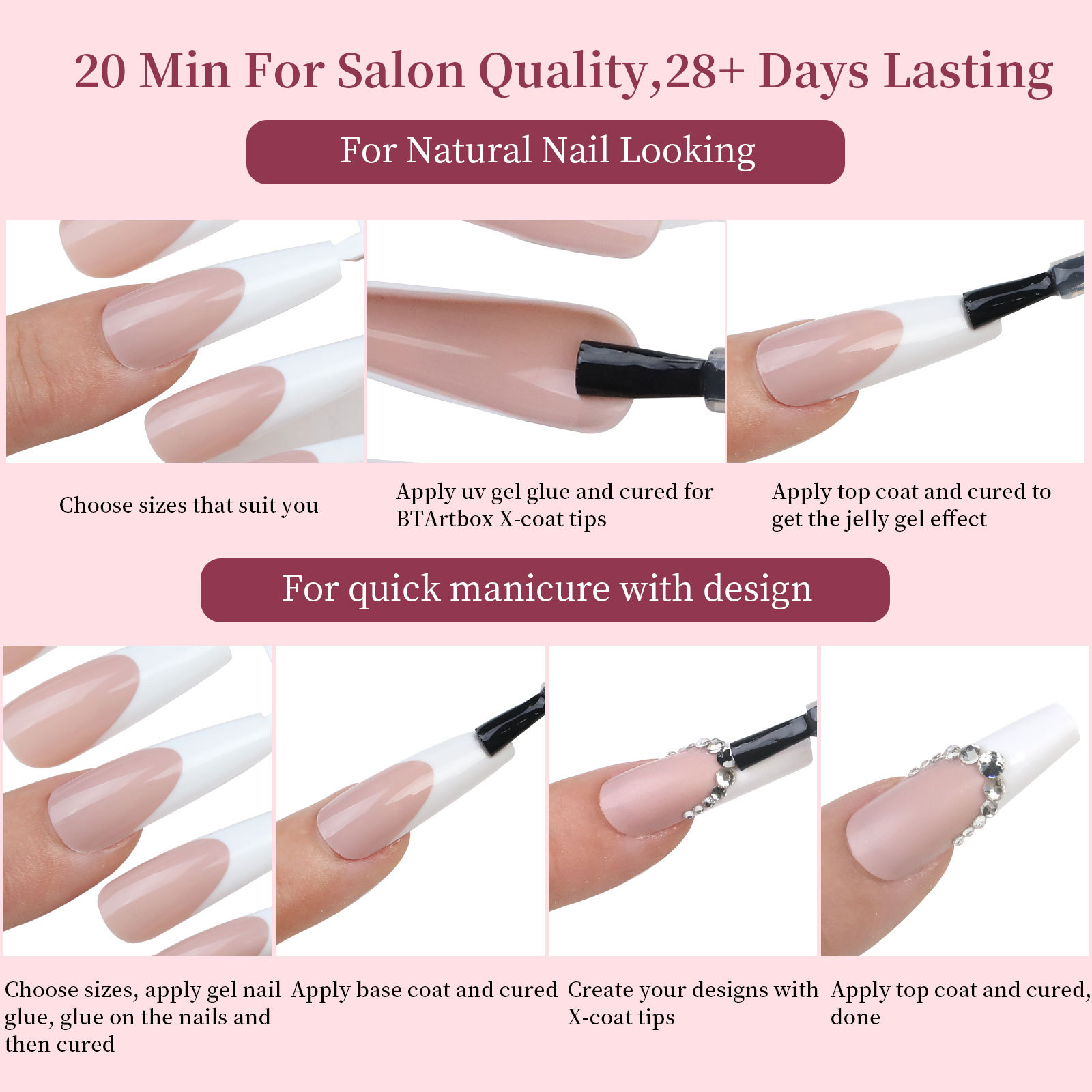 120 قطعة الأظافر وهمية ملونة ت - مراجعة Nail Art Xl وسعره
