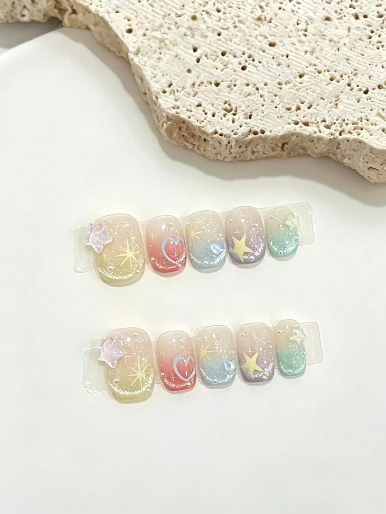 مجموعة من 10 قطع من الأظافر ال - مراجعة Nail Art Fake Nails وسعره