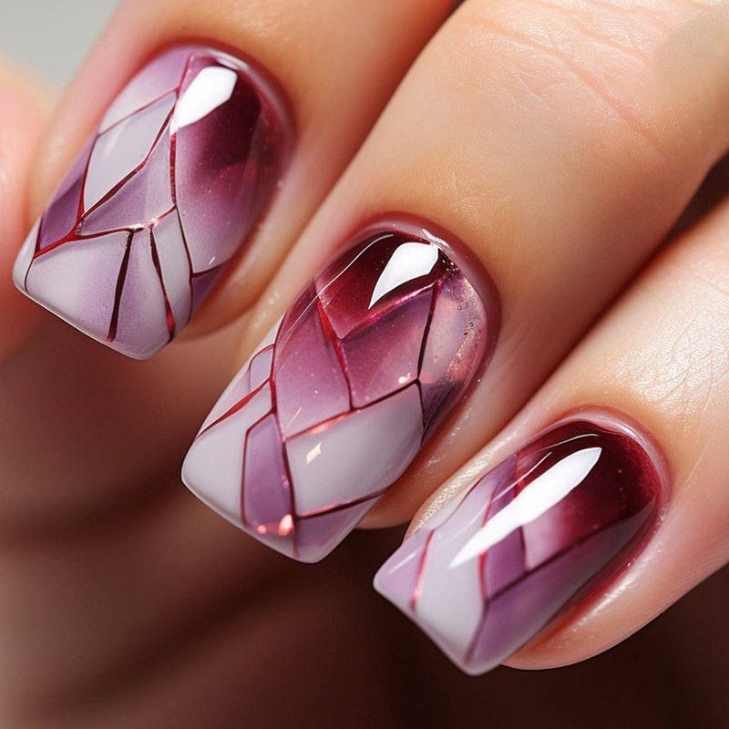 24 قطعة القوس الأحمر القط العي - مراجعة Nail Art Cat Eye Simple وسعره