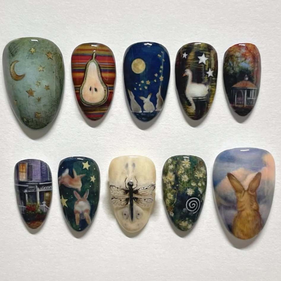 24 قطعة من الأظافر الصناعية ال - مراجعة Nail Art Gothic وسعره