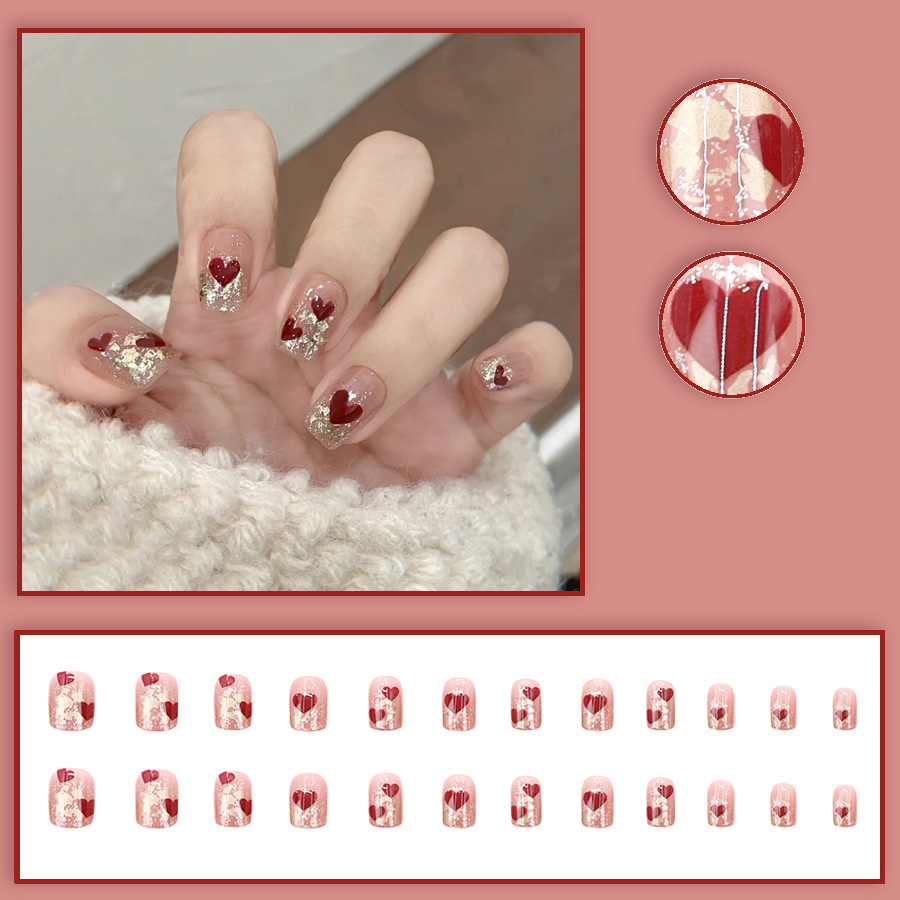 24 قطعة/مجموعة أظافر صناعية قص - مراجعة Nail Art Fake Nails وسعره