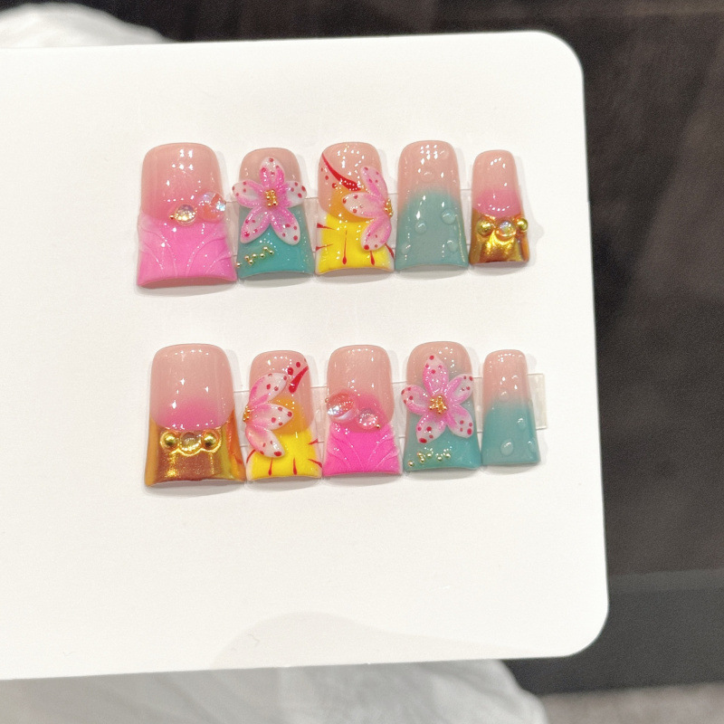 10 قطعة نمط المحيط الأظافر وهم - مراجعة Nail Art Fake Nails وسعره