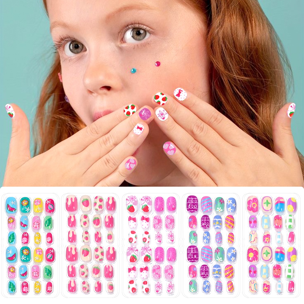 120 قطعة 5 مجموعة كاندي الاطفا - مراجعة Nail Art Fake Nails وسعره