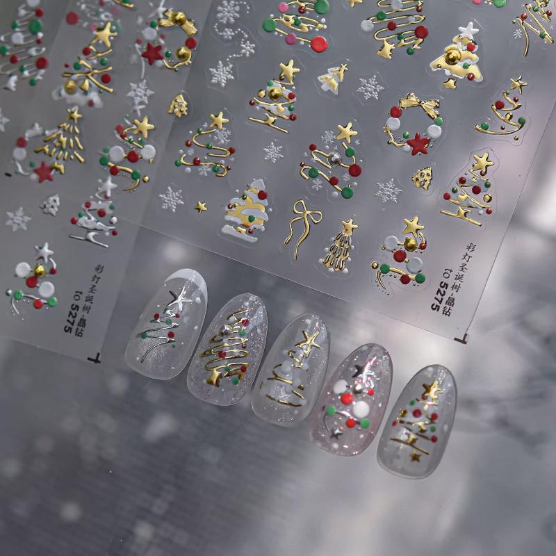 ملصقات أظافر ثلاثية الأبعاد لع - مراجعة Nail Art Xmas Design وسعره