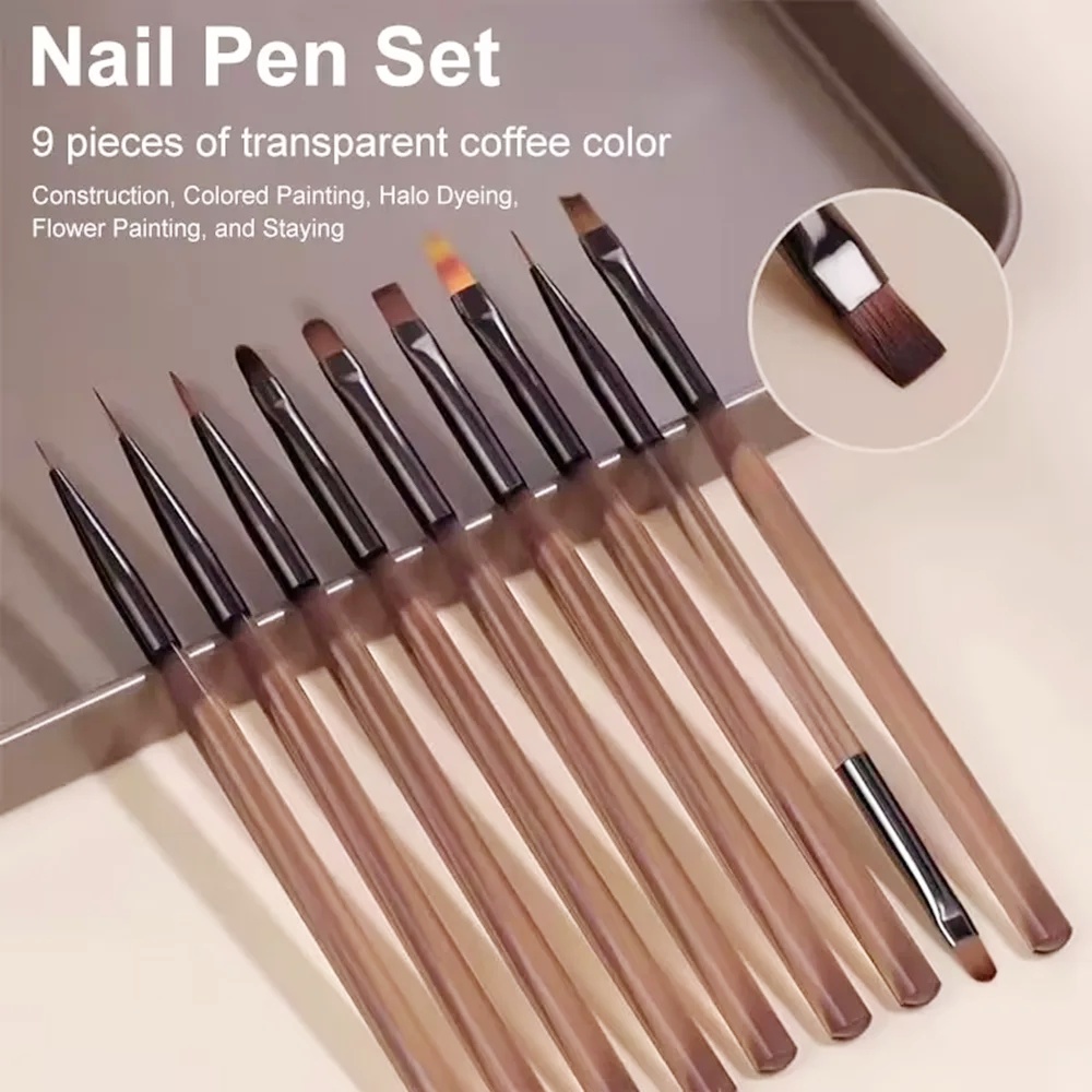 9 قطعة فرشاة الأظافر لمسمار ال - مراجعة Nail Art Viral وسعره