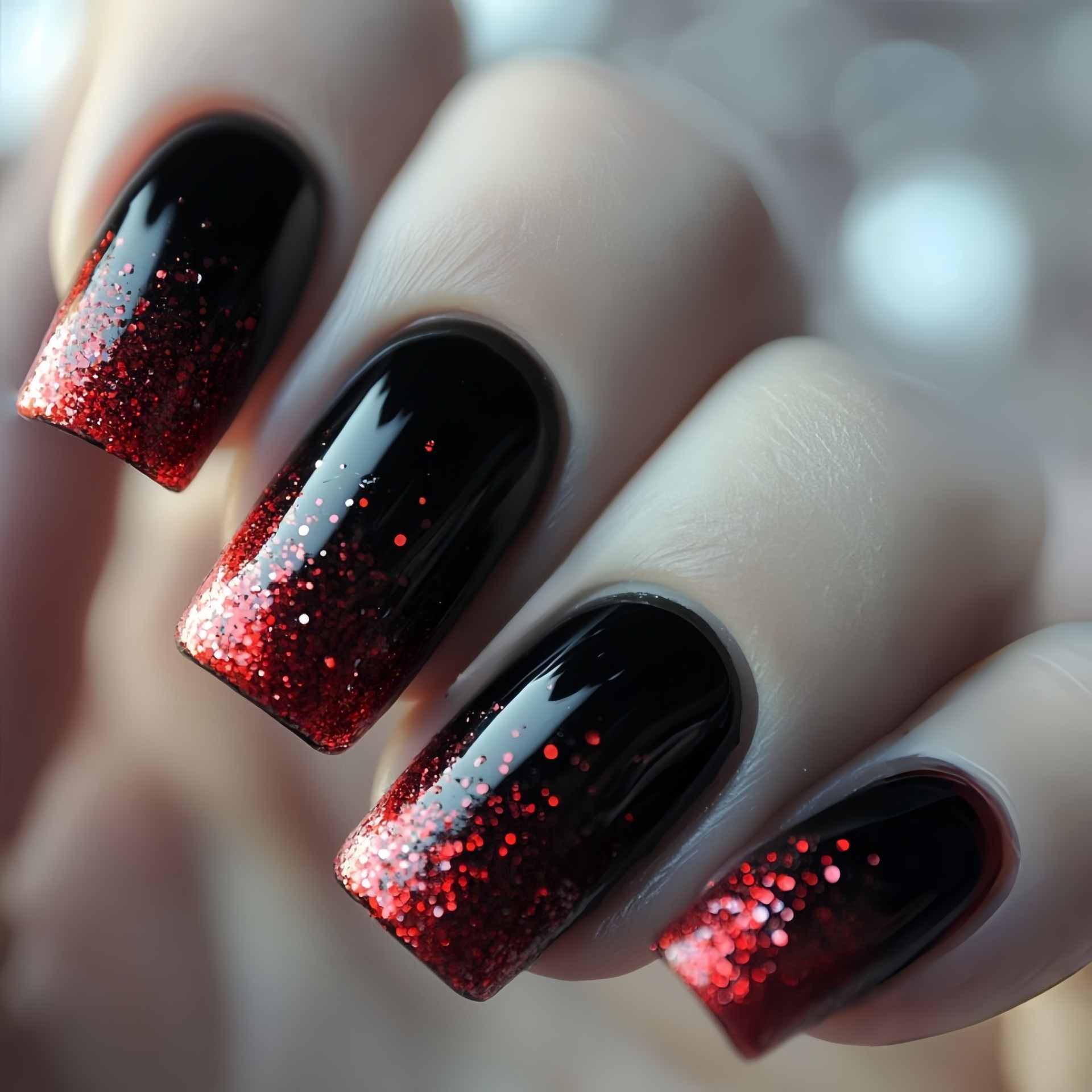أظافر صناعية قصيرة متوسطة متدر - مراجعة Nail Art Fake Nails وسعره