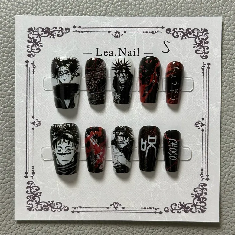 Gojo Satoru مانيكير عيون القط  - مراجعة Nail Art Motif وسعره