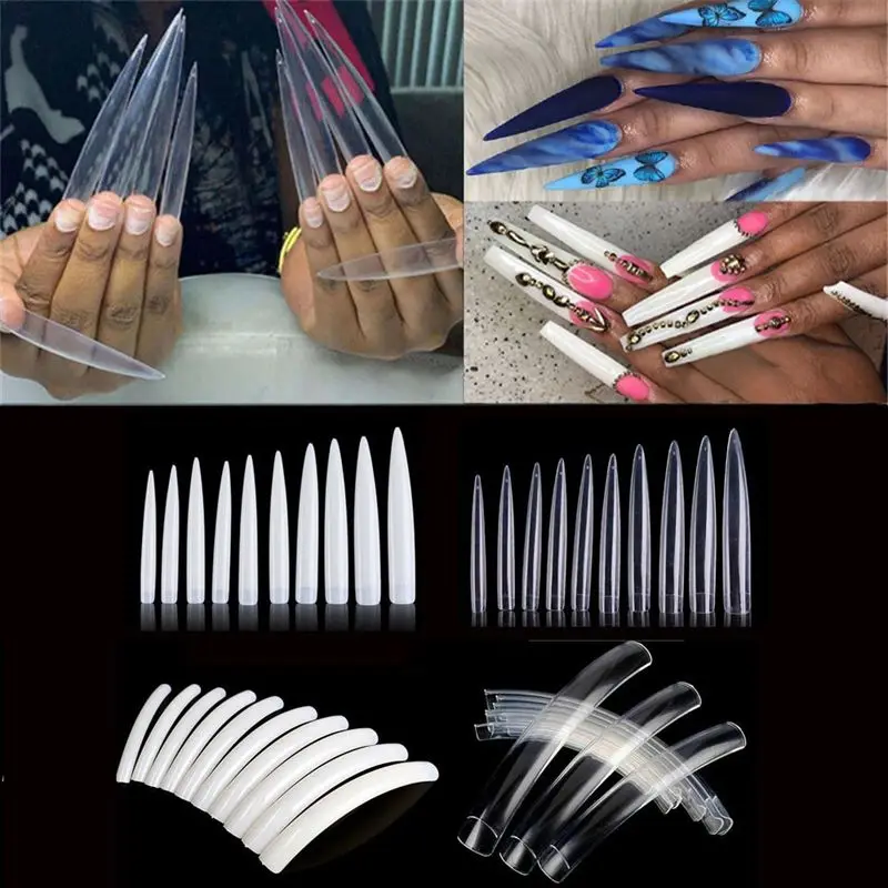 أظافر صناعية شفافة وطويلة جدًا - مراجعة Nail Art Xl وسعره