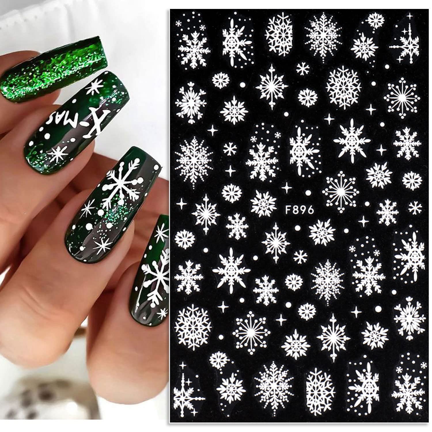 ثلاثية الأبعاد ندفة الثلج مسما - مراجعة Nail Art Xmas Design وسعره