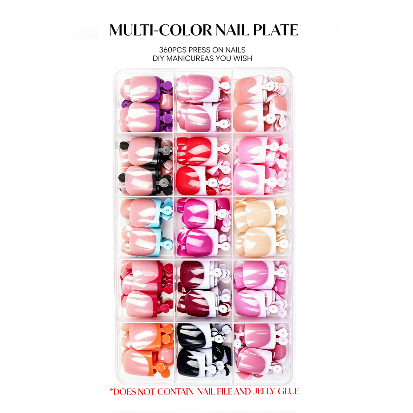 360 قطعة من أظافر القدم الاصطن - مراجعة Nail Art Fake Nails وسعره